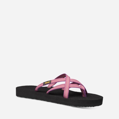 Teva Olowahu - Women's Teva Flip Flops - Grey / Red Purple | India (TDWE73908)